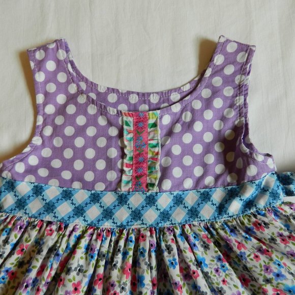 Girls size 4 Dress Matilda Jane Platinum Floral Spring Easter - Picture 2 of 6